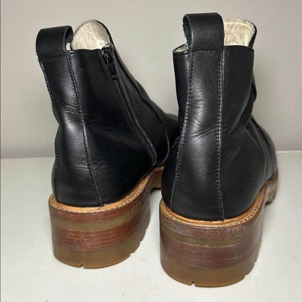 Buffalino Dakota Black Leather vintage heavyweight Men's Boots